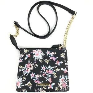 Madden Girl Floral Print Black Purse